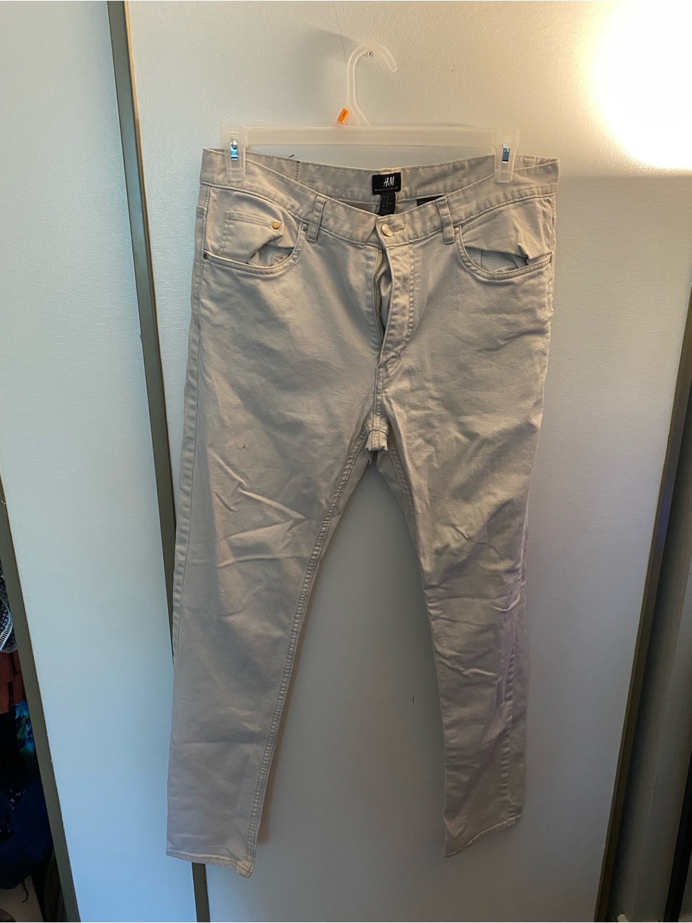 H&M Men’s Light Beige Slim Jeans